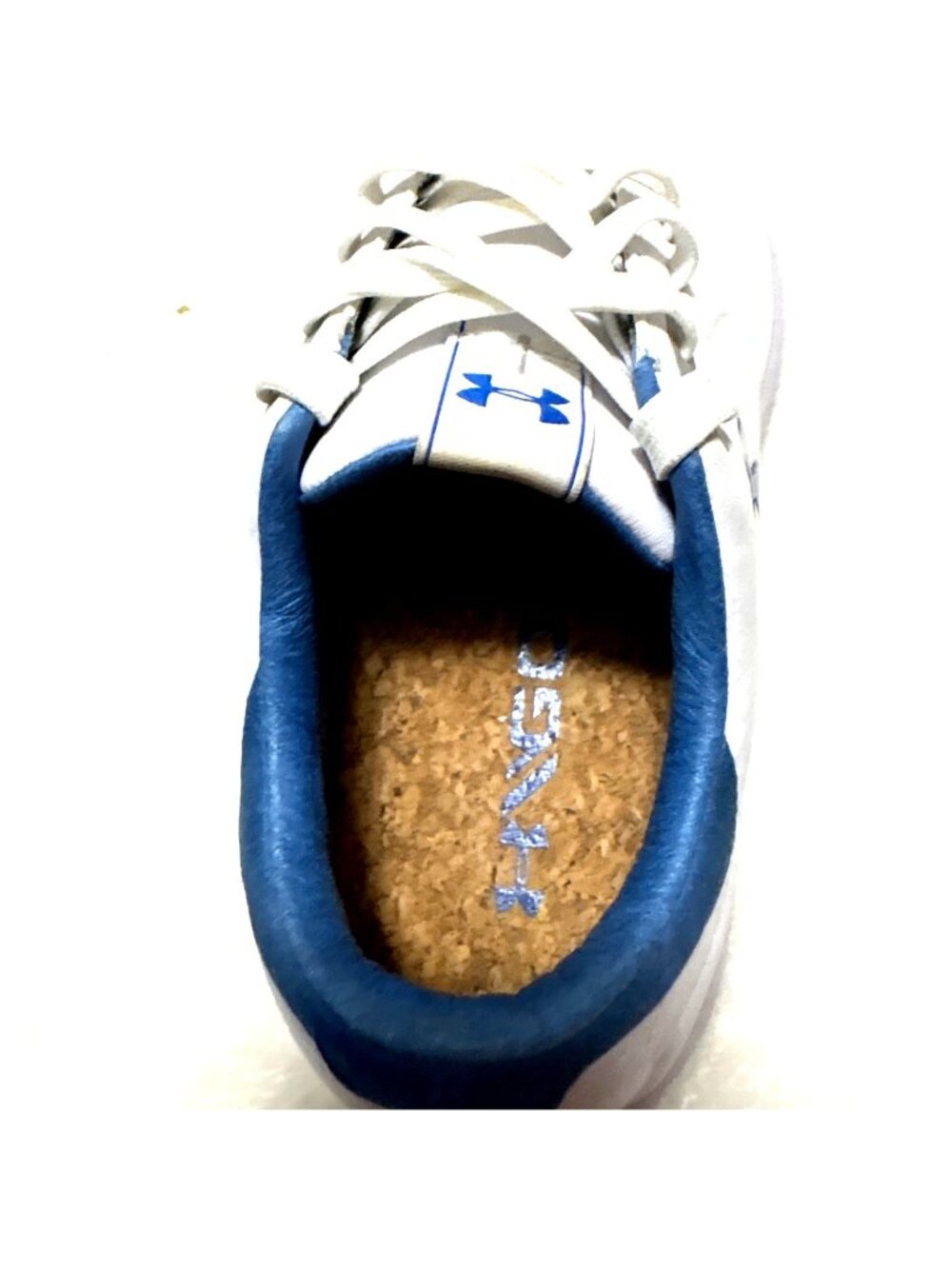 Under Armour Women’s Sz 7.5 Performance Spikeless Golf Shoes White Blue - Picture 4 of 5